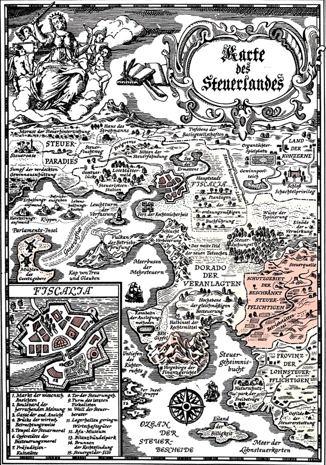 Karte des Steuerlandes