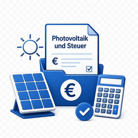 Symbolbild Photovoltaik und Steuern